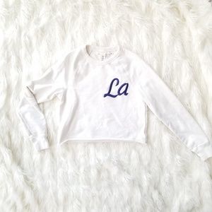 LA Cropped Scoopneck Sweatshirt